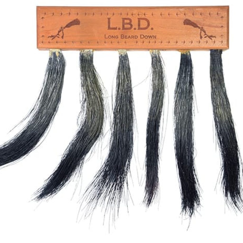 LBD Beard Display turkey beard display made from Native American wood