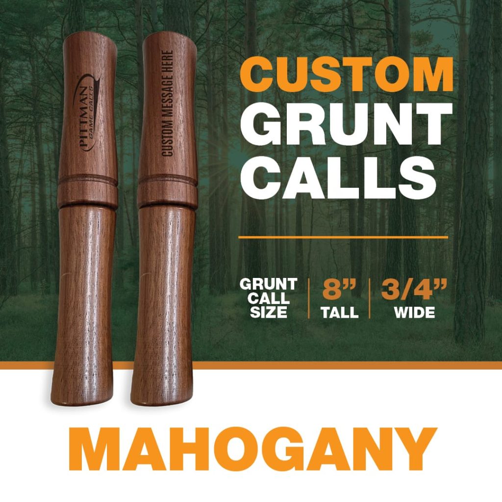 Mahogany BBD Grunt Tube deer grunt call by Pittman Game Calls