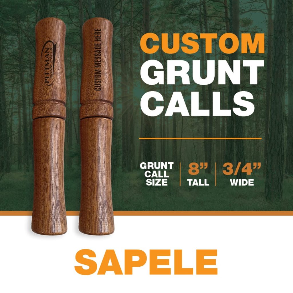Sapele BBD Grunt Tube deer grunt call by Pittman Game Calls