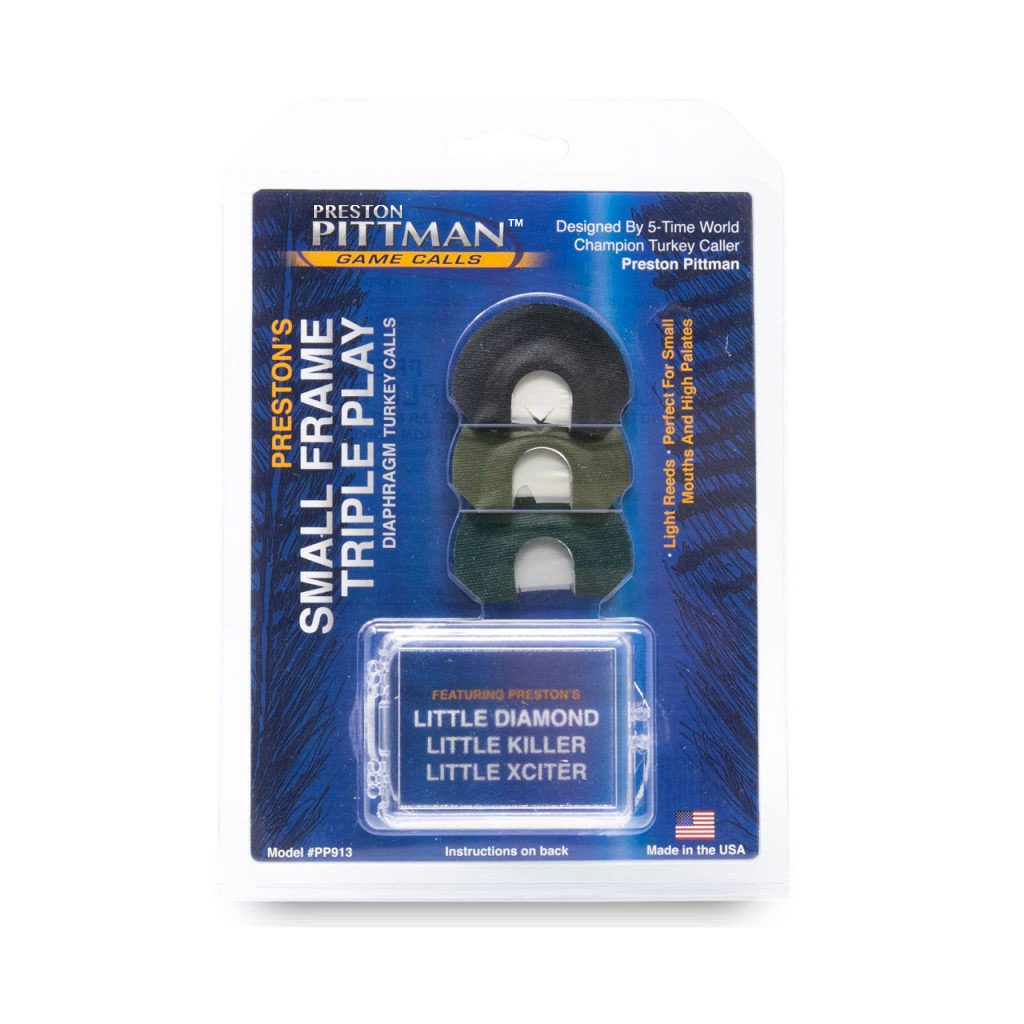 Preston’s Small Frame Triple Play turkey calls set by Pittman Game Calls