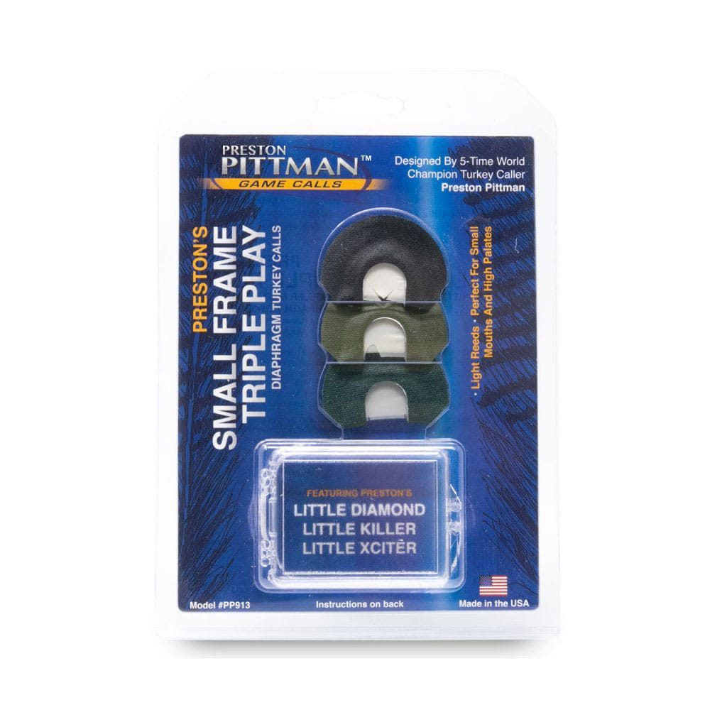 Preston’s Small Frame Triple Play turkey calls set by Pittman Game Calls